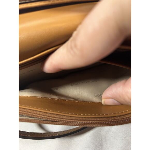 Michael Kors Studded Leather Phone Crossbody Bag - Acorn Adjustable Strap Small - Picture 11 of 14